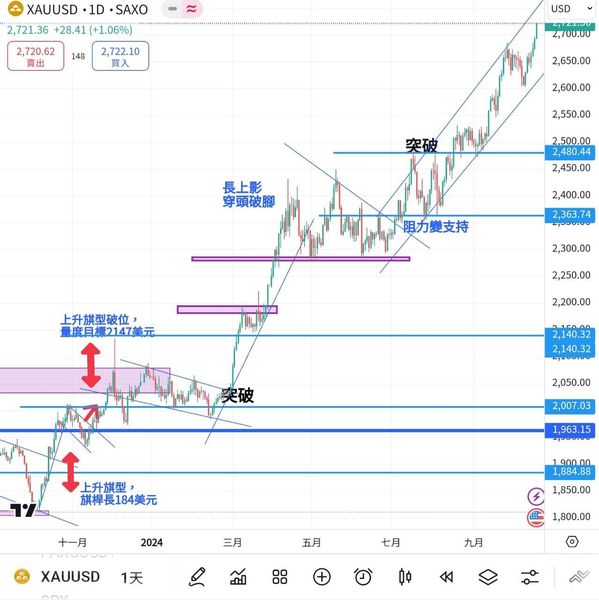 資金持續追捧，金價屢創新高
